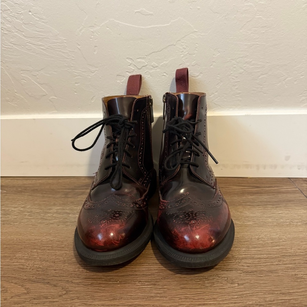 Dr. Martens Delphine Eyelet Leather Boots - Picture 2 of 5